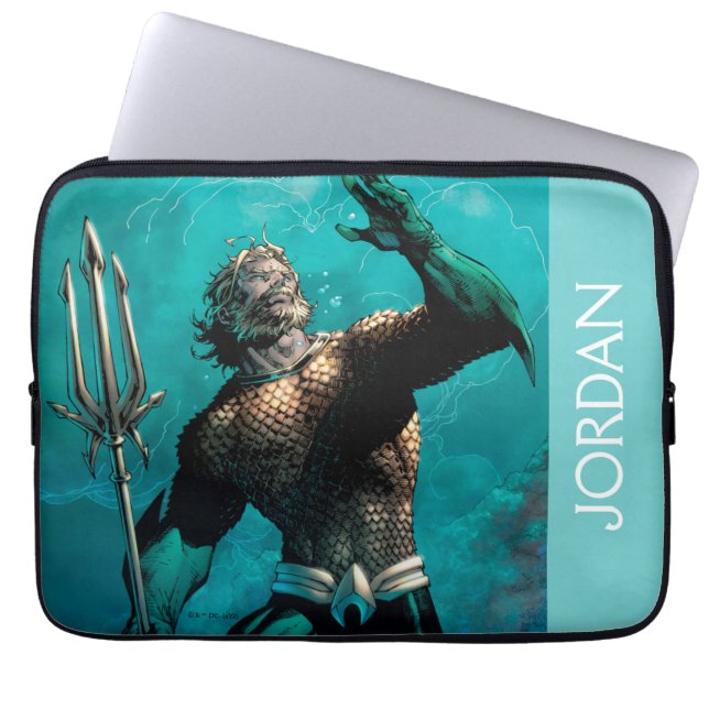 Housse Pour Ordinateur Portable Ligue Justice #10 Aquaman Noyé Variant de Terre (Devant)