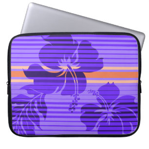 Housse Pour Ordinateur Portable Lihue Hibiscus Stripe Hawaïen Neoprène Wetsuit