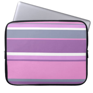 Housse Pour Ordinateur Portable Lilac rayures