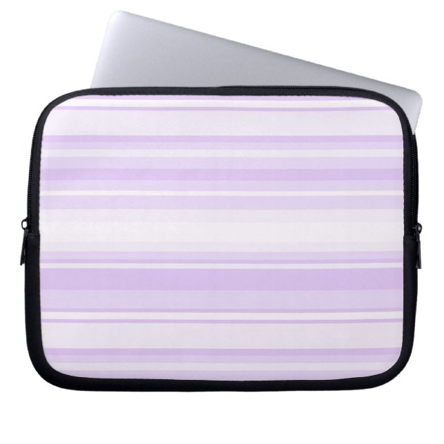 Housse Pour Ordinateur Portable Lilac rayures (Devant)