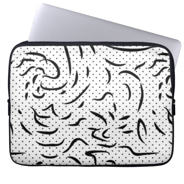 Housse Pour Ordinateur Portable Line Art, Vista White, Alabaster Electronics Bag (Devant)