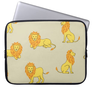 Housse Pour Ordinateur Portable Lion à main : motif vintage.