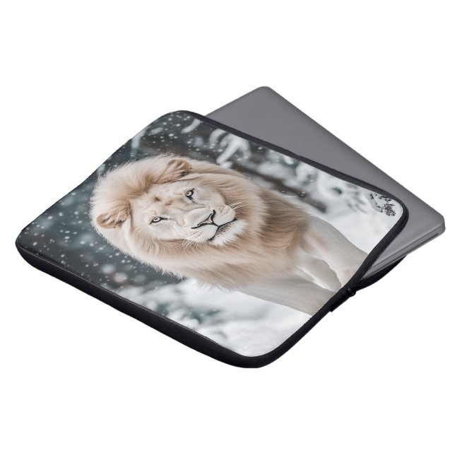 Housse Pour Ordinateur Portable Lion des neiges (Devant haut)