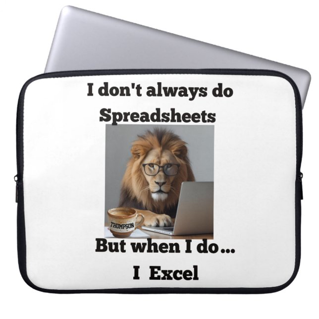 Housse Pour Ordinateur Portable Lion spreadsheet office laptop sleeve (Devant)