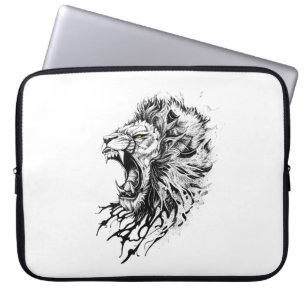 Housse Pour Ordinateur Portable Lion Wild Animal Nature Illustration Art tatouage