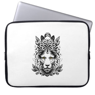 Housse Pour Ordinateur Portable Lion Wild Animal Nature Illustration Art tatouage