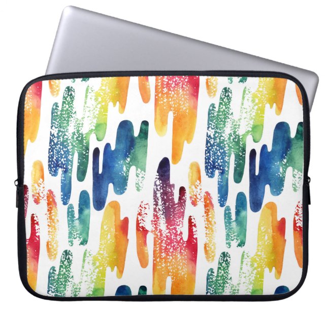 Housse Pour Ordinateur Portable Liquide : Aquarelle Abstraite moderne. (Devant)