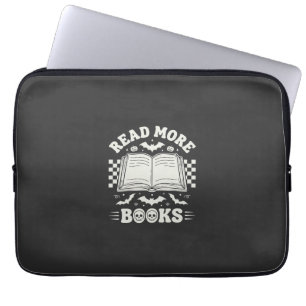 Housse Pour Ordinateur Portable Lire Plus De Livres Rétro Halloween Amateur De Liv