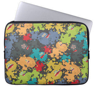 Housse Pour Ordinateur Portable Little cute funny monsters