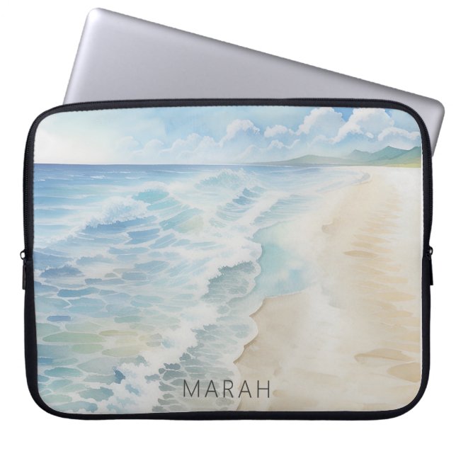 Housse Pour Ordinateur Portable Littoral de plage moderne (Devant)