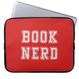 Housse Pour Ordinateur Portable Livre de style Varsity Nerd avec couleur modifiabl