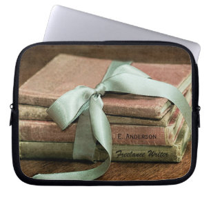 Housse Pour Ordinateur Portable Livres vintages avec l'écrivain indépendant en b