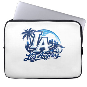 Housse Pour Ordinateur Portable Logo bleu et blanc urbain de Los Angeles LA
