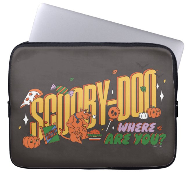 Housse Pour Ordinateur Portable Logo de friandise d'Halloween de Scooby-Doo (Devant)