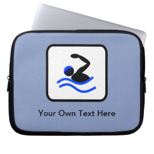 Housse Pour Ordinateur Portable Logo de nage personnalisable