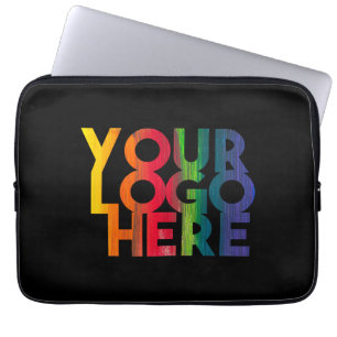 Housse Pour Ordinateur Portable Logo d'entreprise simple en noir