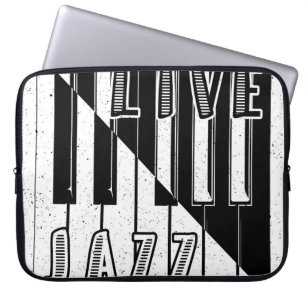 Housse Pour Ordinateur Portable Logo d'illusion de jazz en direct