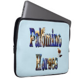 Housse Pour Ordinateur Portable Logo Image de Chevaux Palomino, (Devant droit)