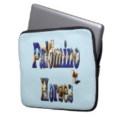 Housse Pour Ordinateur Portable Logo Image de Chevaux Palomino, (devant gauche)