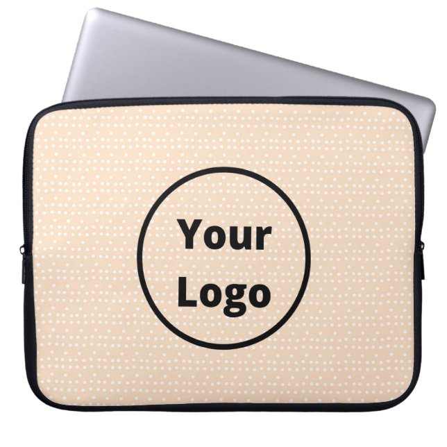 Housse Pour Ordinateur Portable Logo personnalisé sur de minuscules points blancs  (Devant)