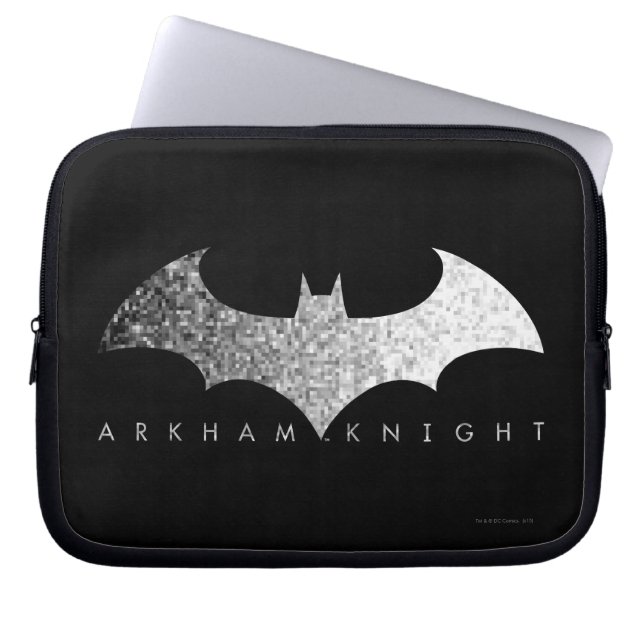 Housse Pour Ordinateur Portable Logo Pixel Batman Arkham Knight (Devant)