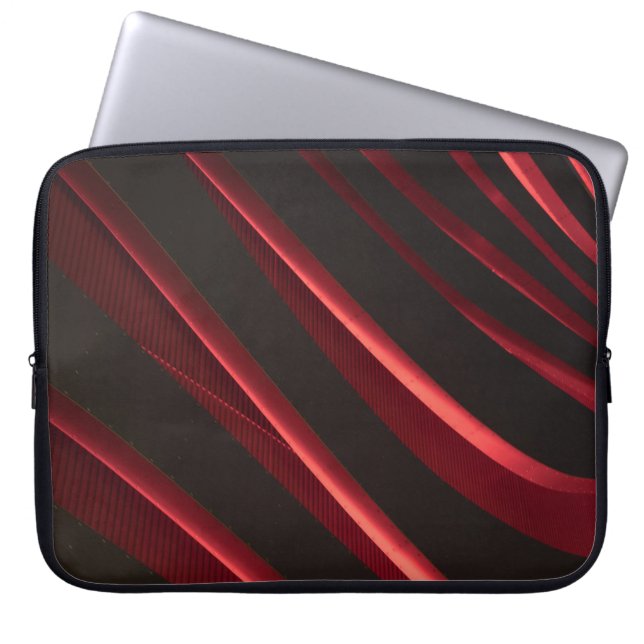 Housse Pour Ordinateur Portable Logo rouge et noir (Devant)