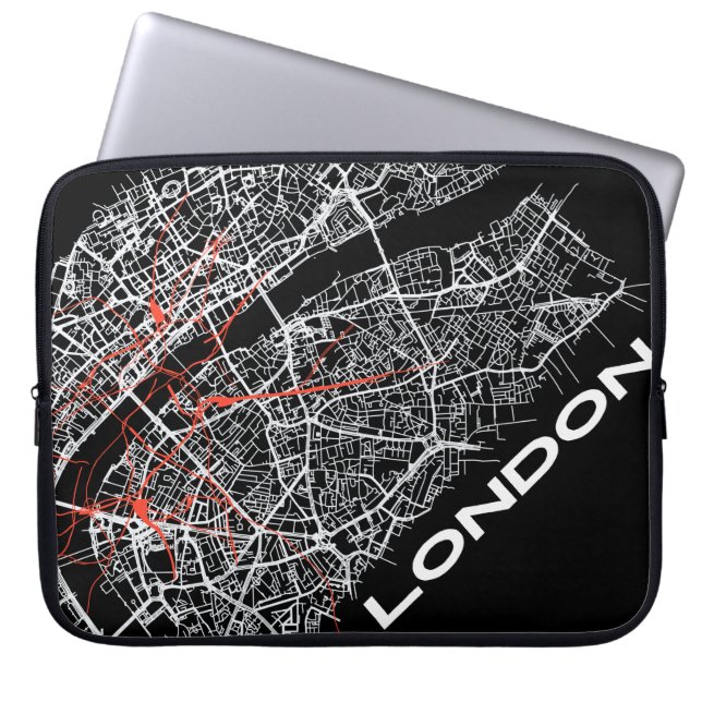 Housse Pour Ordinateur Portable London mapped laptop bags (Devant)