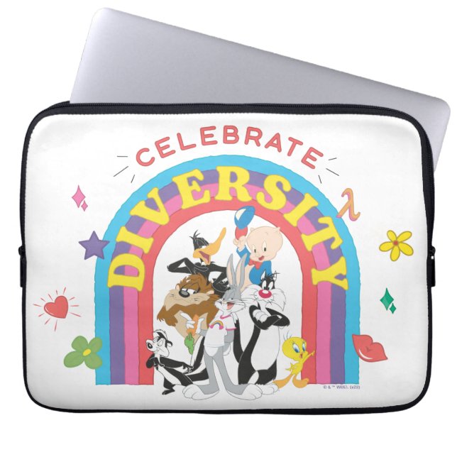 Housse Pour Ordinateur Portable LOONEY TUNES™ - Fierté de la diversité Arc-en-ciel (Devant)