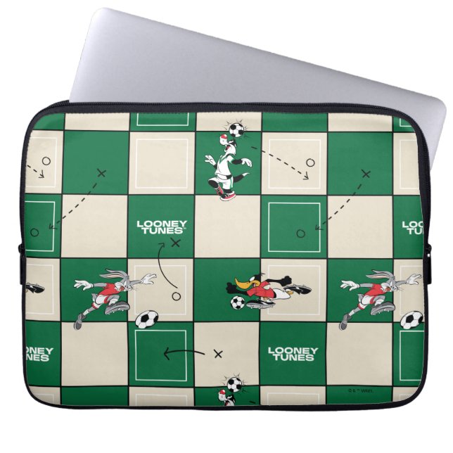 Housse Pour Ordinateur Portable LOONEY TUNES™ Soccer Grid Pattern (Devant)