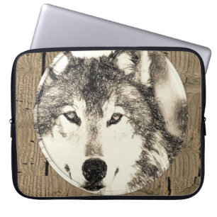 Housse Pour Ordinateur Portable Loup à manches pour ordinateur portable