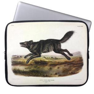 Housse Pour Ordinateur Portable Loup noir ou Loup noir-américain (Canis Lupus)