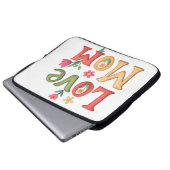 Housse Pour Ordinateur Portable Love Maman Texte avec Fleurs (Devant bas)