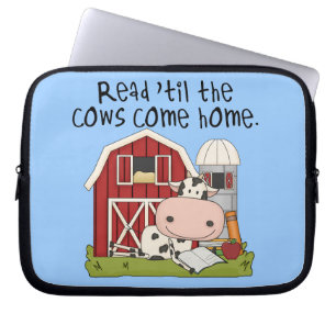 Housse Pour Ordinateur Portable Lu 'jusqu'aux vaches venez à la maison