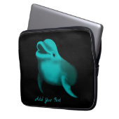 Housse Pour Ordinateur Portable Lucky Dolphin - Ajouter votre texte (devant gauche)