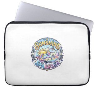 Housse Pour Ordinateur Portable Lueur de soleil de licorne après des étincelles PO
