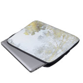 Housse Pour Ordinateur Portable Lueur dorée à larges feuilles (Devant bas)