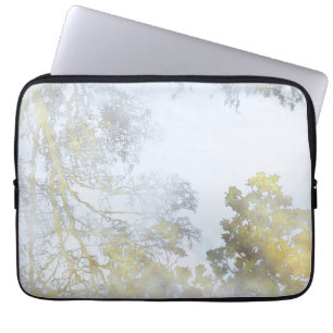 Housse Pour Ordinateur Portable Lueur dorée à larges feuilles