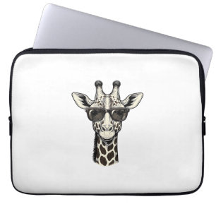 Housse Pour Ordinateur Portable Lunettes de soleil de girafe cool T-shirt à gravur