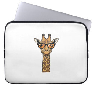 Housse Pour Ordinateur Portable Lunettes de soleil de girafe cool Vintage Chemise