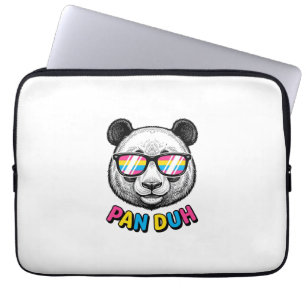 Housse Pour Ordinateur Portable Lunettes de soleil de Panda drôle Vintage Gravure