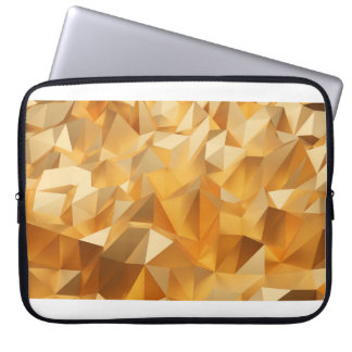 Housse Pour Ordinateur Portable Luxe design moderne or polygone arrière - plan 3d