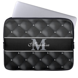 Housse Pour Ordinateur Portable luxurious black design monogramed personalized  