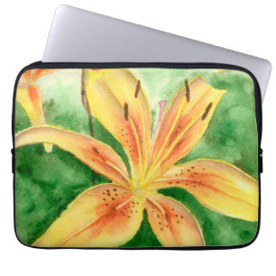 Housse Pour Ordinateur Portable Lys jaunes dans l'affiche du jardin