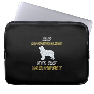 Housse Pour Ordinateur Portable Ma terre-neuve a mangé mes devoirs Citations de