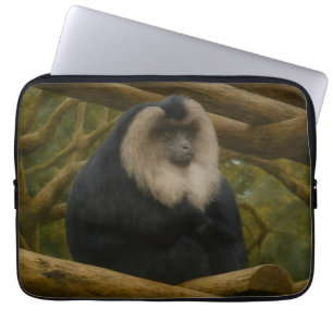 Housse Pour Ordinateur Portable Macaque à queue de lion dans le sanctuaire foresti