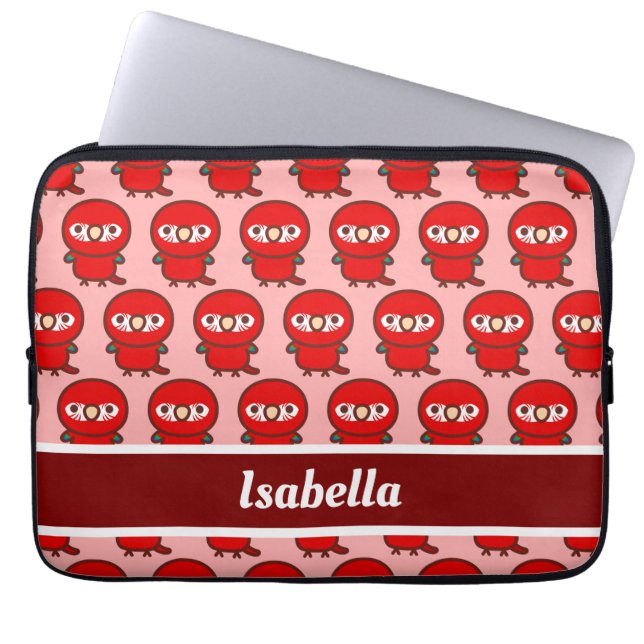 Housse Pour Ordinateur Portable Macaw rouge et vert (Devant)