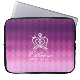 Housse Pour Ordinateur Portable Magenta de la Couronne brillante