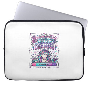 Housse Pour Ordinateur Portable Magie d'anniversaire de licorne Chargement Marketp