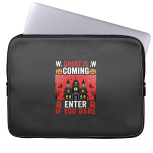 Housse Pour Ordinateur Portable Maison Hantée Halloween Entrez Si Vous Osez