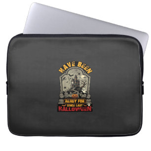Housse Pour Ordinateur Portable Maison Hantée Halloween Prête Depuis Tombstone